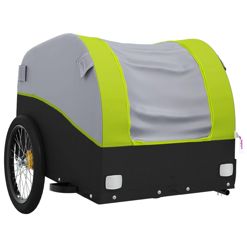 Rekreacja na świeżym powietrzu przyczepa rowerowa czarno-zielona 45 kg Iron Cycling