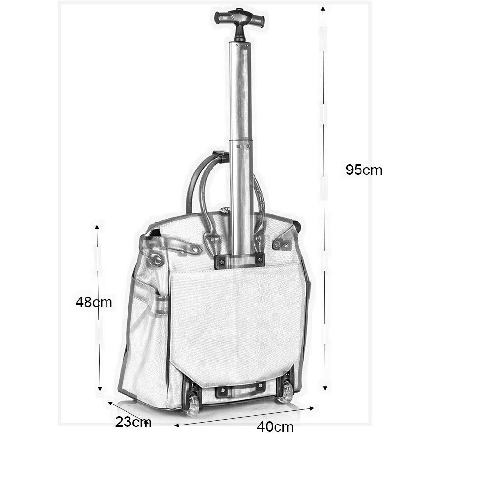 ADITAM Trolley da Viaggio per Valigia a Tracolla Valigia da Viaggio Ultraleggera (Dimensioni: 22 Pollici) Double The Comfort