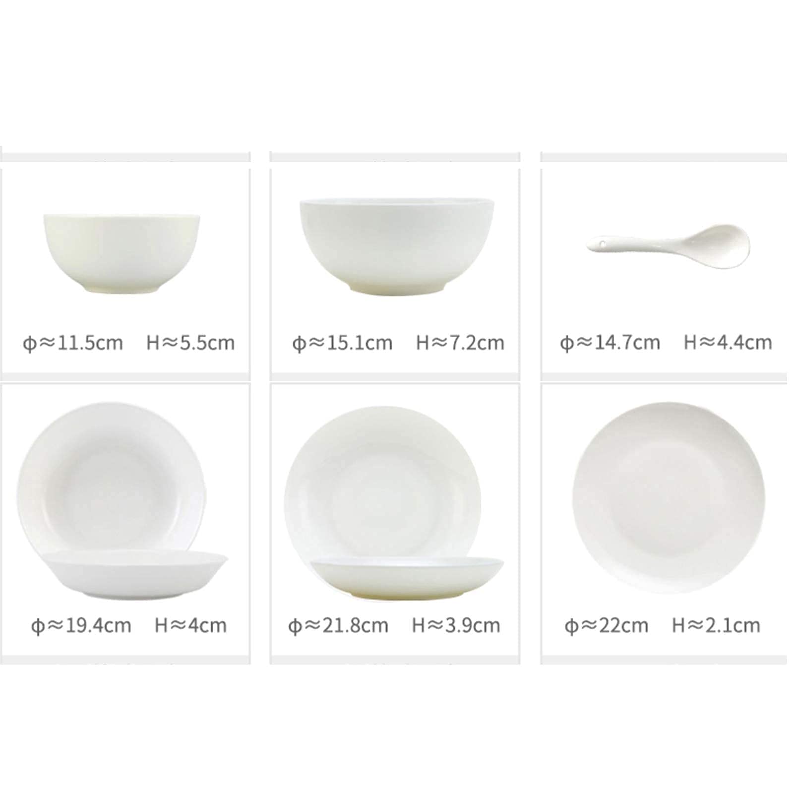 Elegantes Geschirrset aus Porzellan, Essteller-Porzellan-Geschirrsets, Müslischalen und Steakteller-Sets, 18-teilig, Retro-Keramik-Geschirrkombination