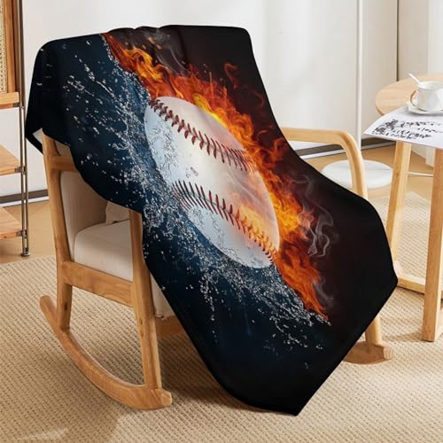 Manta de franela de béisbol para abrigarse del frío en el sofá 5