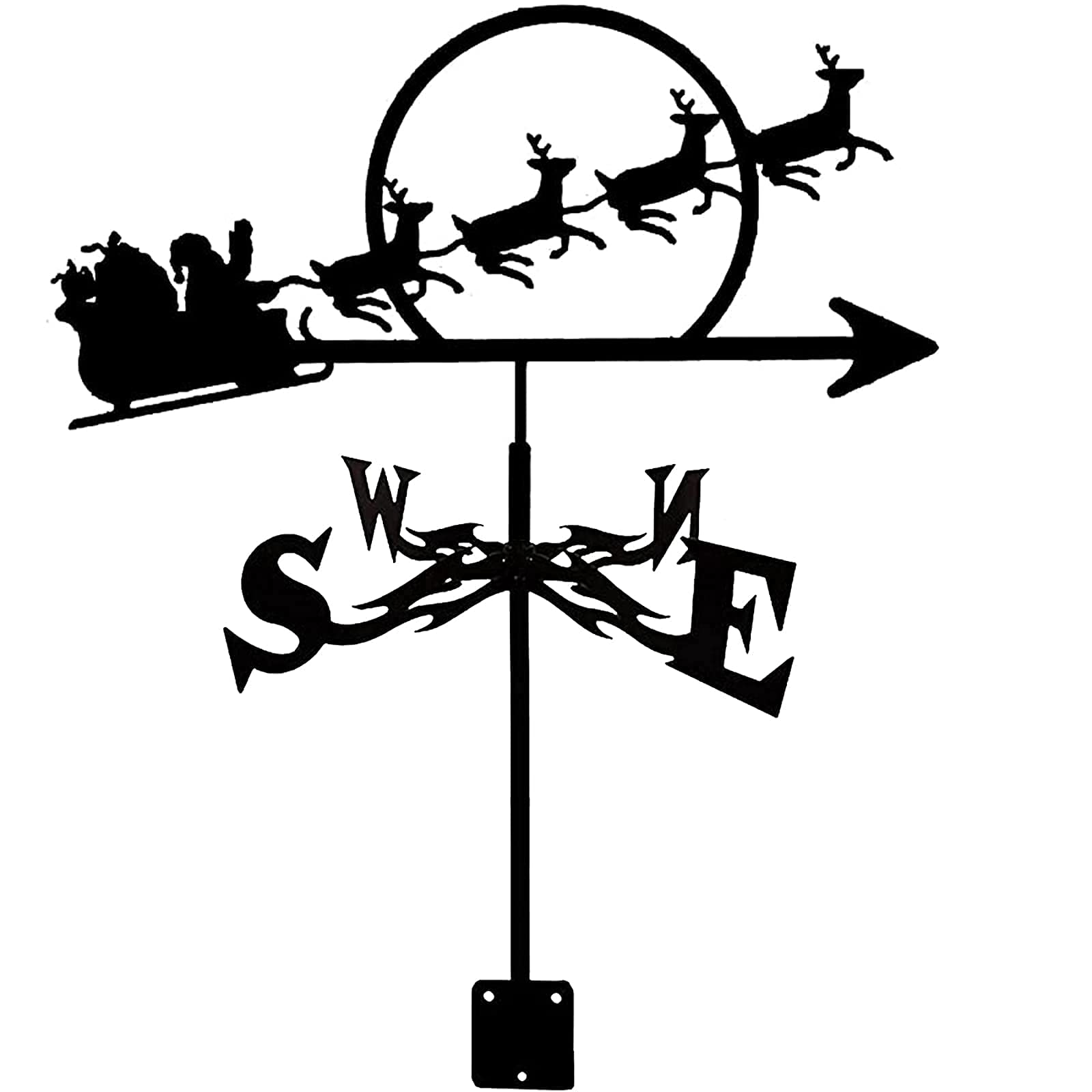 WIQUYBML Weathervane Vintage Stainless Practical Weather Vane Wind Direction Indicator for Outdoor Garden Roof Paddock Decoration