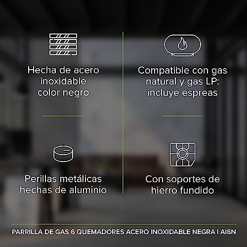 Estufas Y Campanas, Kitchen parrilla mabe 6 quemadores Marca AVERA (3)