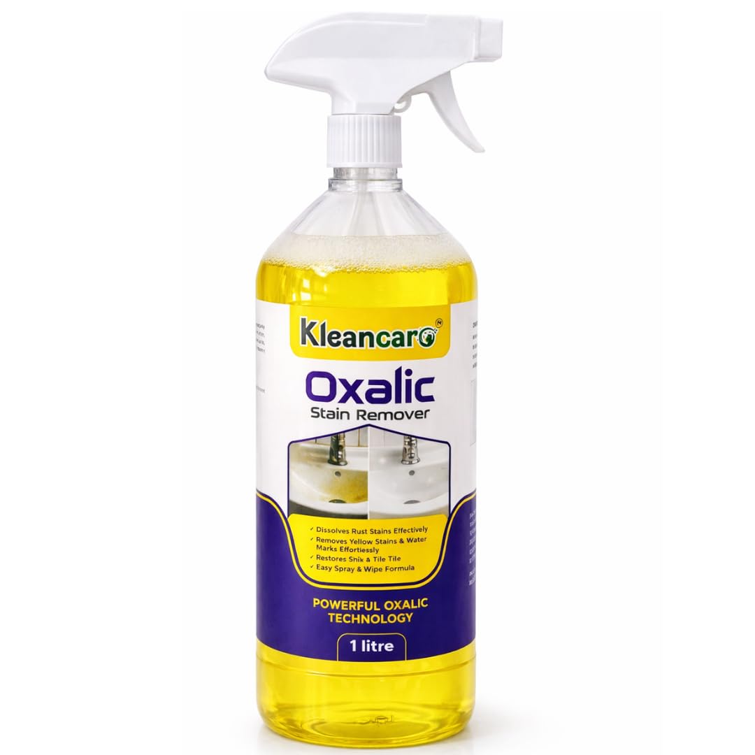 Multipurpose Oxalic Stain Remover Spray (1 Litre) Oxalic Cleaner for, Yellow &Hard Water Stain Remover | Bathroom Tiles, Sink, Floor & Kitchen Surface Cleaner-image-14