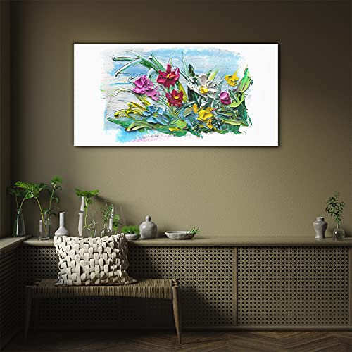 Impression sur verre fleurs 100x50cm pour décorer un salon design - 3