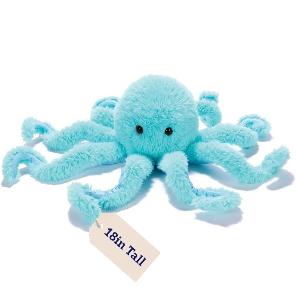 Vermont Teddy Bear Octopus Plush - Octopus Stuffed Animal, Oh So Soft, Green