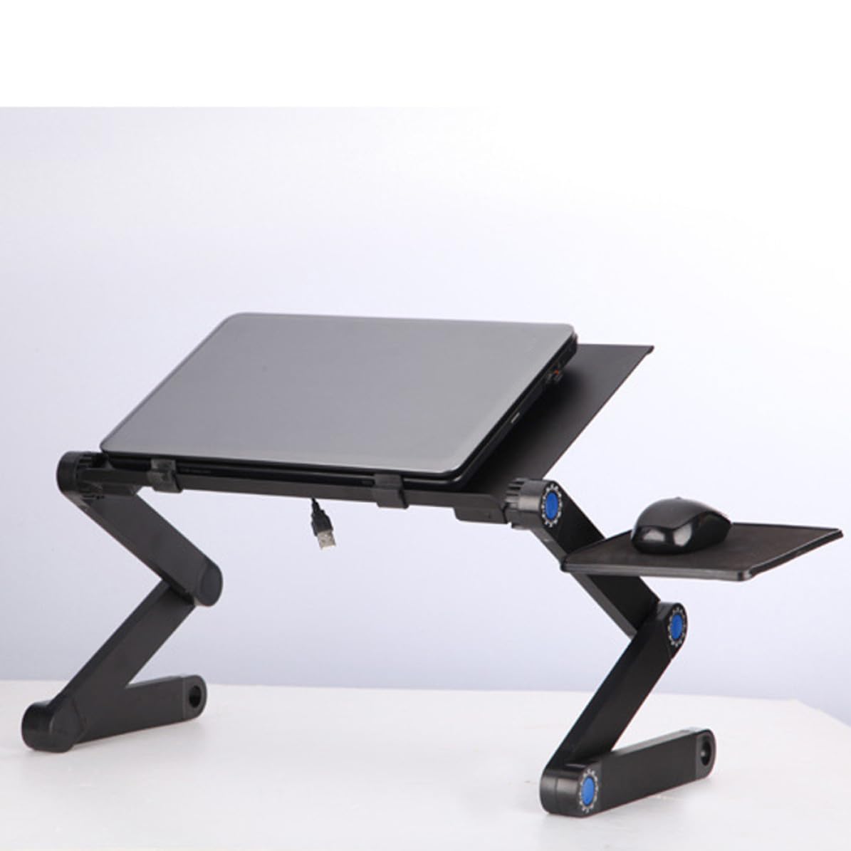 Sosoport Metallo Supporto Nero Regolabile Laptop in Pieghevole