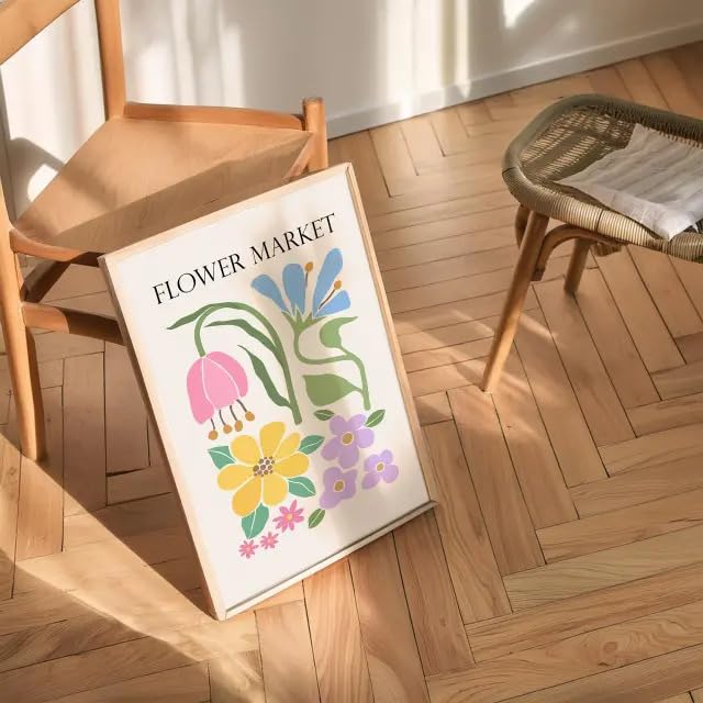 Cuadro flower market vi décoration murale fleurie vintage poster - 2