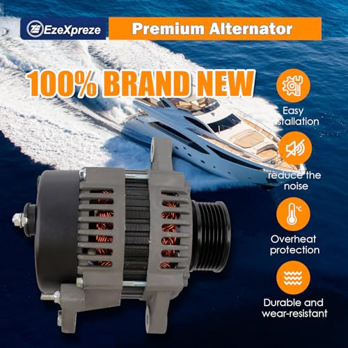 Image of Ezexpreze 8460 New Alternator for Mercruiser Model 350 Mag MPI, 4.3L EFI, 454 Mag Bravo MPI, 5.7L Ski, 7.4L MIE, MX 6.2L 20099, 400-12151, Apr-93, 862031, 113685