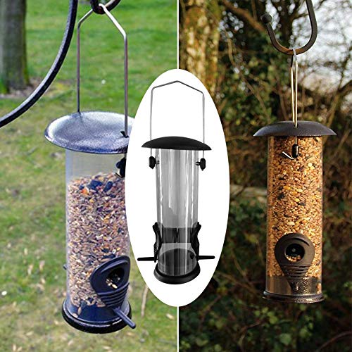 Kathariiy Environmentally PVC Bird Feeder With Iron Cover And Spray - Pet Bird Food Dispenser