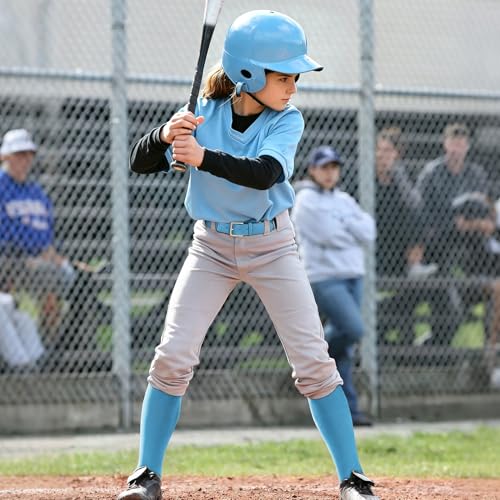 Image of JASGOOD 2 Pack Baseball Socks and Belt Combo Set Softball Socks and Belts Elastic Waist Belt for Youth and Adult Boys