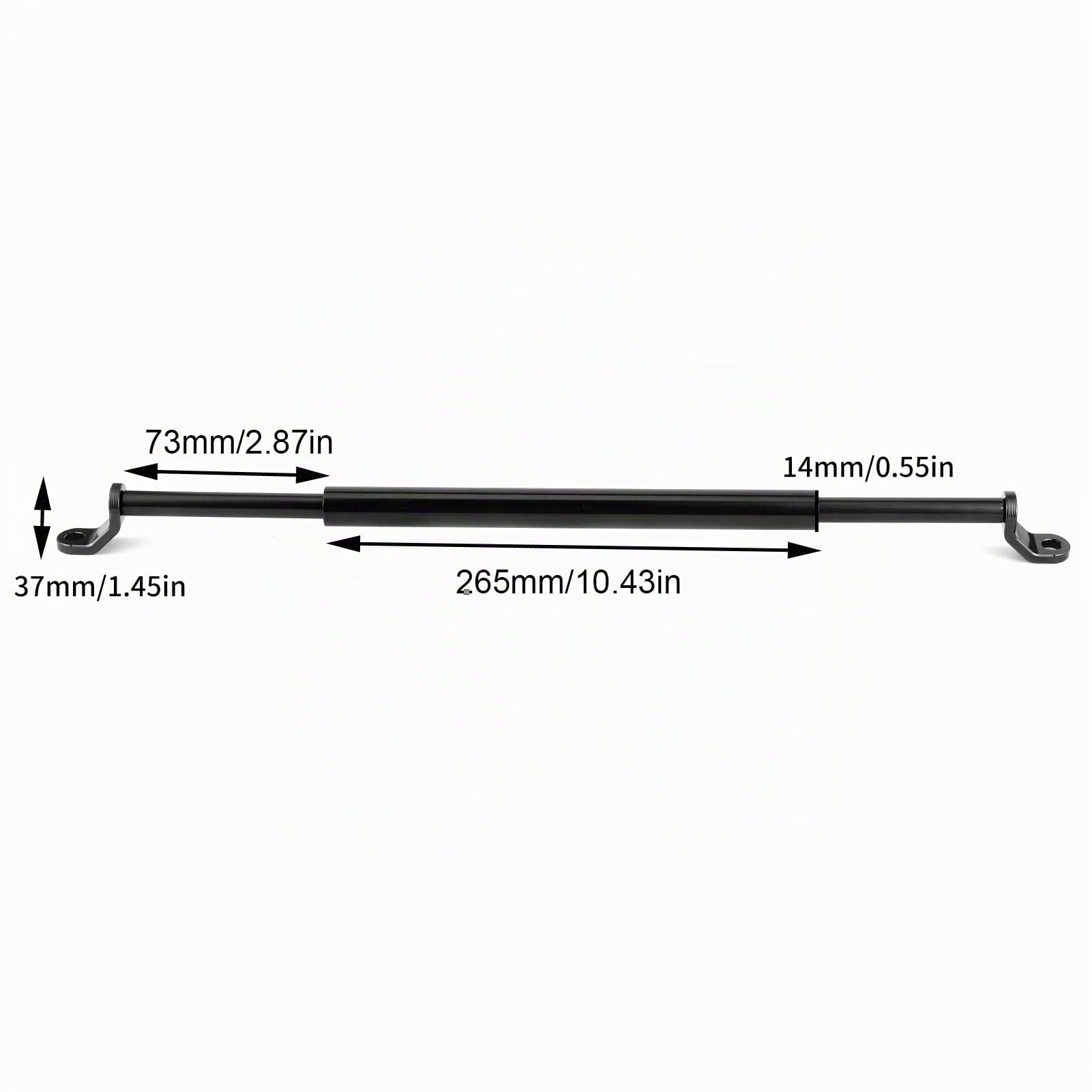 Rallonge de guidon de renfort de barre transversale efficace nécessaire en alliage d'aluminium pour quad pour les scooters pour les vacances en cyclomoteur(black)