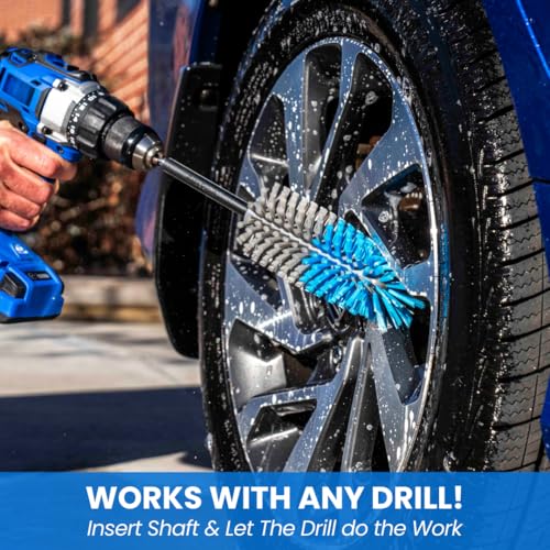 RotoScrub Long Reach Wheel Brush for Drill