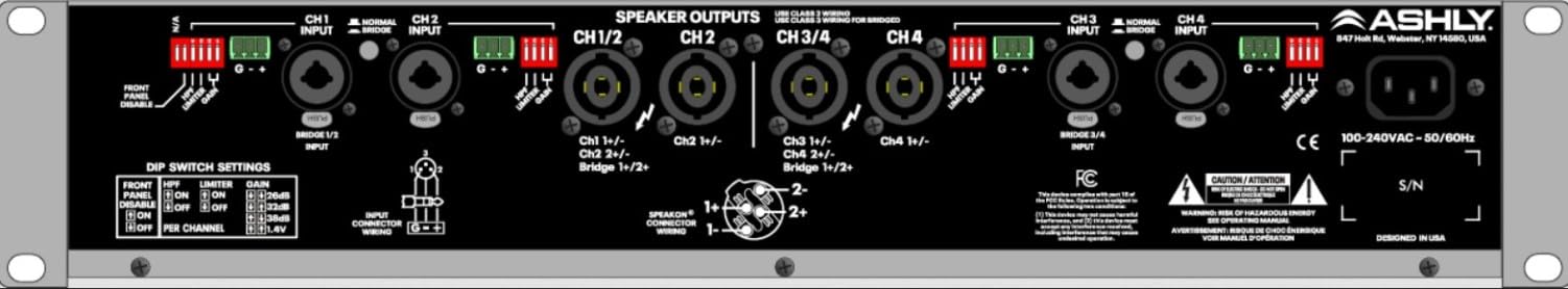 Ashly EcoTour™ 1000.4 Professional Touring Power Amplifier