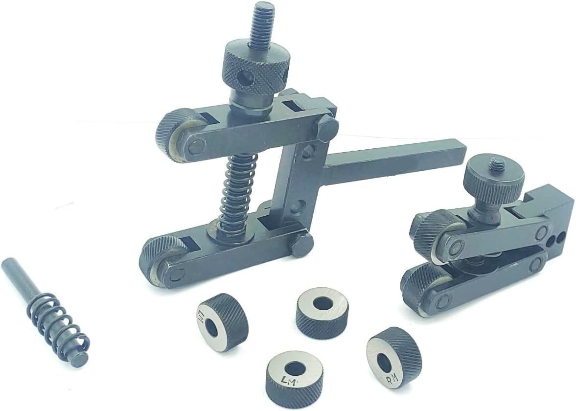 Set 2 Pcs. Quality Knurling Tools for Lathes & Metalworking+ 4 Spare Knurls