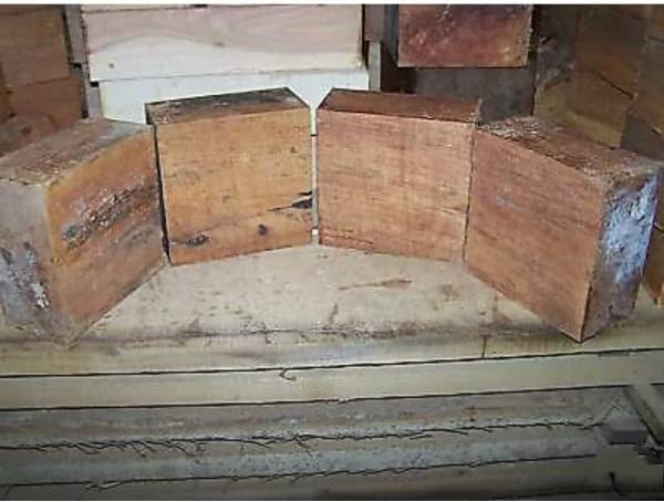4 Pieces Kiln Dried Maple Bowl Blanks Lathe Turning Block Lumber Wood 5" X 5" X 3"
