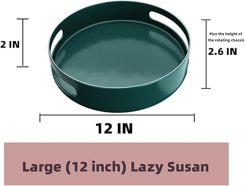 Miniatura 2 de Lazy Susan - Organizador giratorio de metal de acero para especias para armario, despensa, cocina, encimera, refrigerador, armario