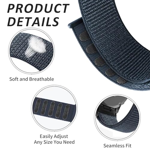 Image of 22mm Nylon Watch Bands for Garmin tactix 8 /Fenix 8 pro 47mm /Fenix E /Fenix 7 /Fenix7 Pro /Fenix 6 Pro /Fenix 6,QuickFit Sport Band for Fenix5 /Fenix 5 Plus /Forerunner 970 /965 /945 /Descent G2 /G1 Solar