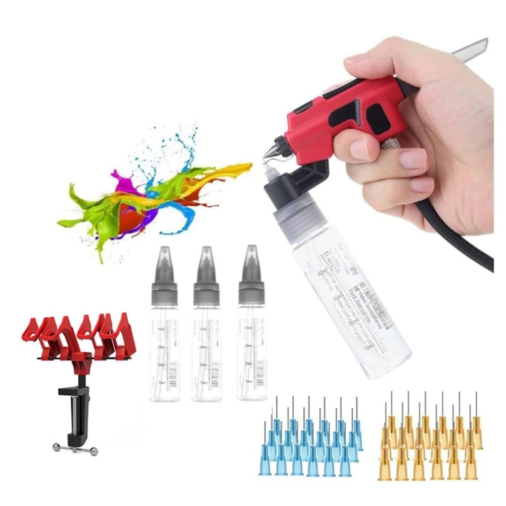 Jnchdghwa As Shown Easy-To- Pt-Ab Wash-Free Airbrush With Marker Rack For Model Painting Tools- Hobby Diy Craft Tool