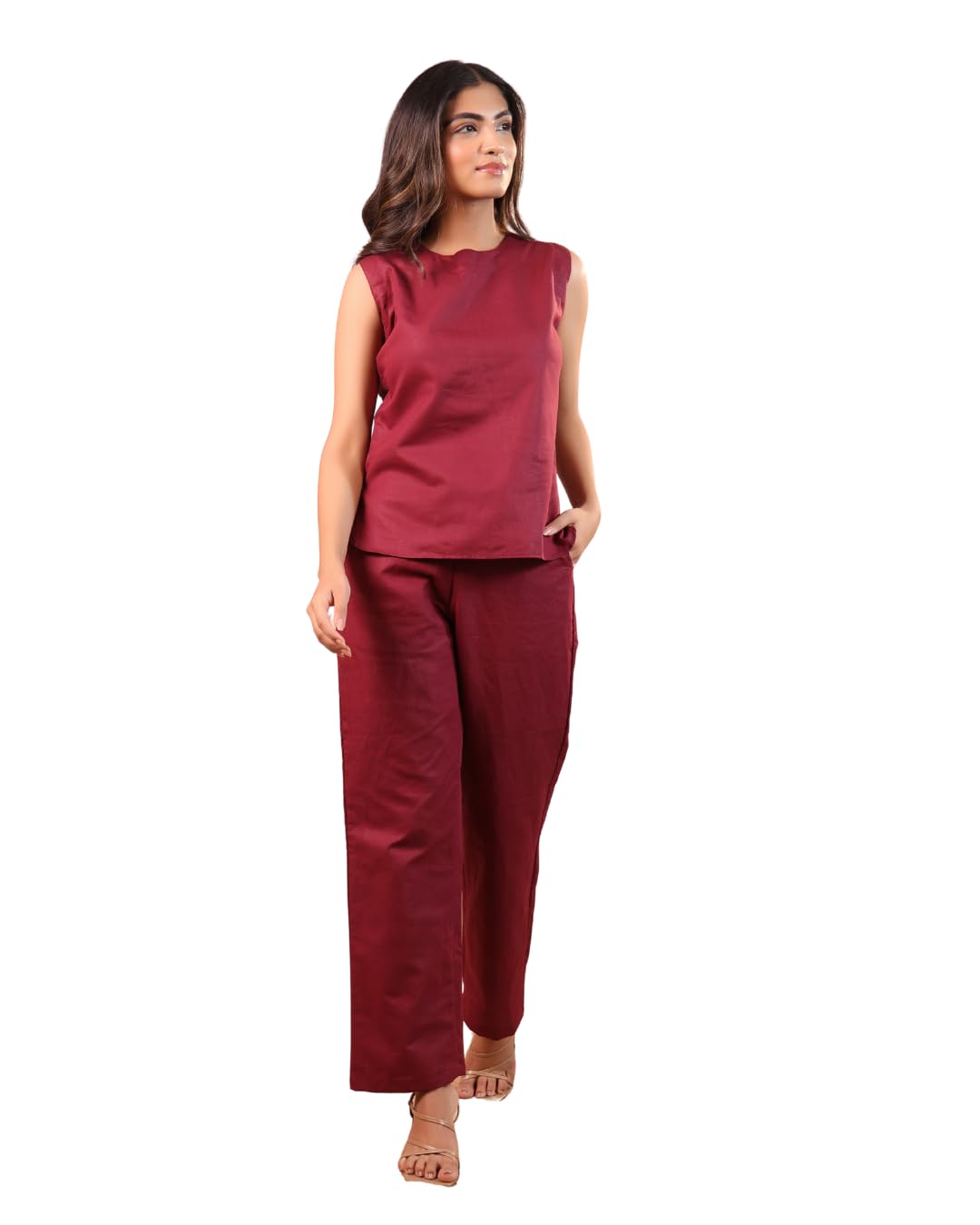 RANGRIKA.in Co-Ord Set for Women | Korean Style Summer Outfit | Casual Long Shirt & Pant Set | Stylish Streetwear, Travel & Vacation Wear | Trendy Top Bottom Set | 3/4 Sleeve-image-25