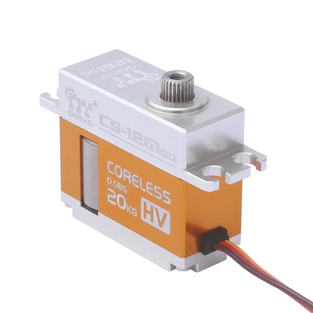 Do mojego serwomechanizmu cyfrowego CS-1261SG 20 kg bezrdzeniowego (7,4 V) – całkowicie metalowe, precyzyjne koła zębate do ciężarówek, gąsienic i dronów RC w skali 1/8/10