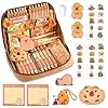 CREJOHY Capybara Stationery Set Capybara Pencil Case Pencil Case Set for Office School Kids Students Stationery Supply Capybara Gifts for Boys Girls Kids Age 3+ (Brown)