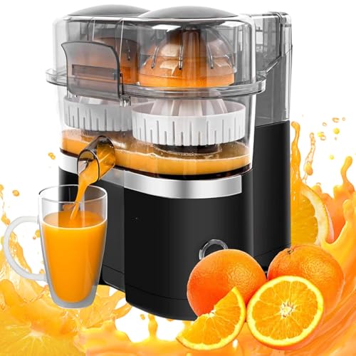 Presse-agrumes électrique, 400 ml, double tête, design automatique sans lames, haut rendement,...