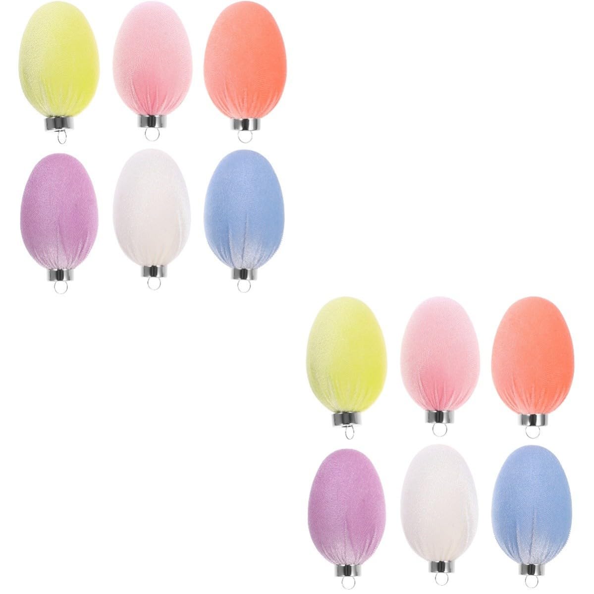 minkissy 24 Piezas Adorno Colgante de Pascua en Forma de Huevo, Decorativo,