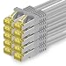 Produktbild Cat.7 Netzwerkkabel 7,5m Grau 10 Stück Cat7 Ethernetkabel Netzwerk LAN Kabel Rohkabel 10 Gb s SFTP PIMF LSZH Set Patchkabel mit Rj 45 Stecker Cat.6a