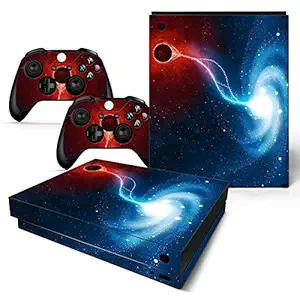 SKINOWN Skin Sticker for Microsoft Xbox One X Console and 2 Controller (Galaxy Nebular)