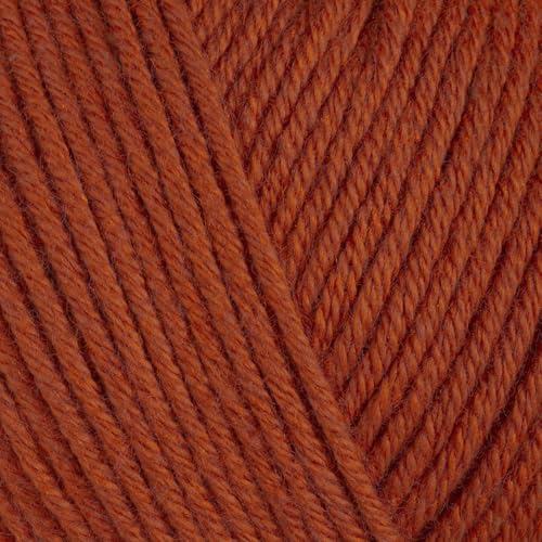Image of Baby Cotton Blend Yarn - Soft Sport Weight Yarn for Crochet & Amigurumi - 50g /180yds - 60% Cotton 40% Acrylic - Ideal for Baby & Knitting Proj. & 10 Stitch Markers(Brown Rust, 4 Balls)