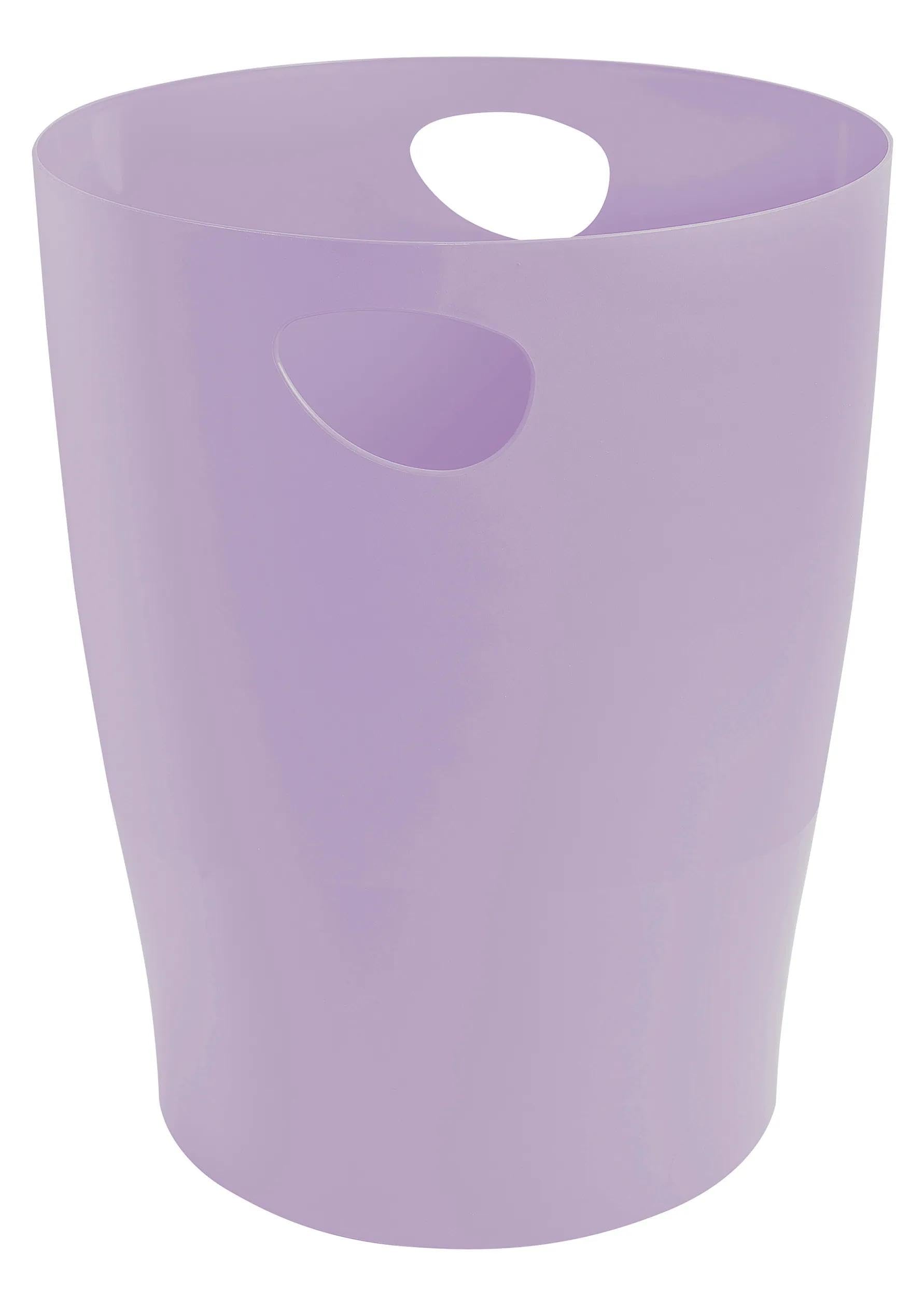 EXACOMPTA - Rif. 45364D - Cartone da 8 cestini per carta con manici ECOBIN acquerello, grande capacità 15 litri, dimensioni 26,3 x 26,3 x 33,5 cm, per ufficio o casa, colore: Viola