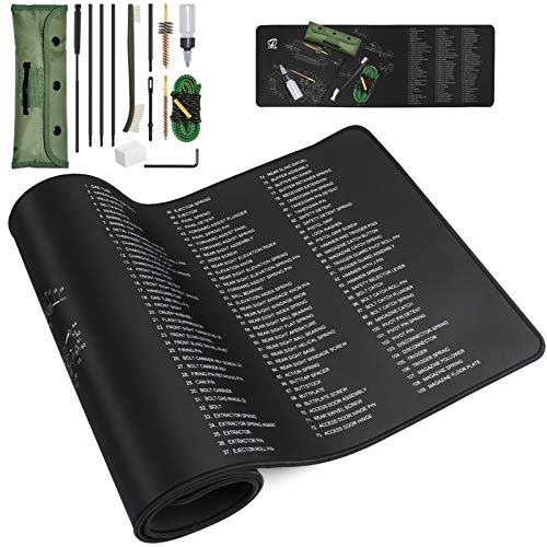 Twod Cleaning Mat Large & Cleaning Kit/Cleaning Supplies with Accessories and Tools Pouch 36x12 inches Extra Thick Protective Pad