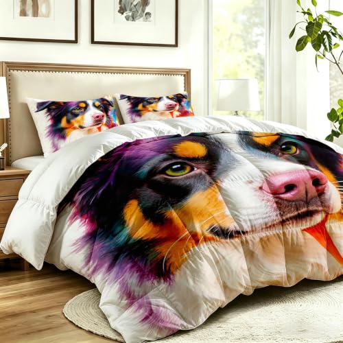 Edredón nórdico cama 105 estampado de 4 estaciones para dormitorios coloridos 3