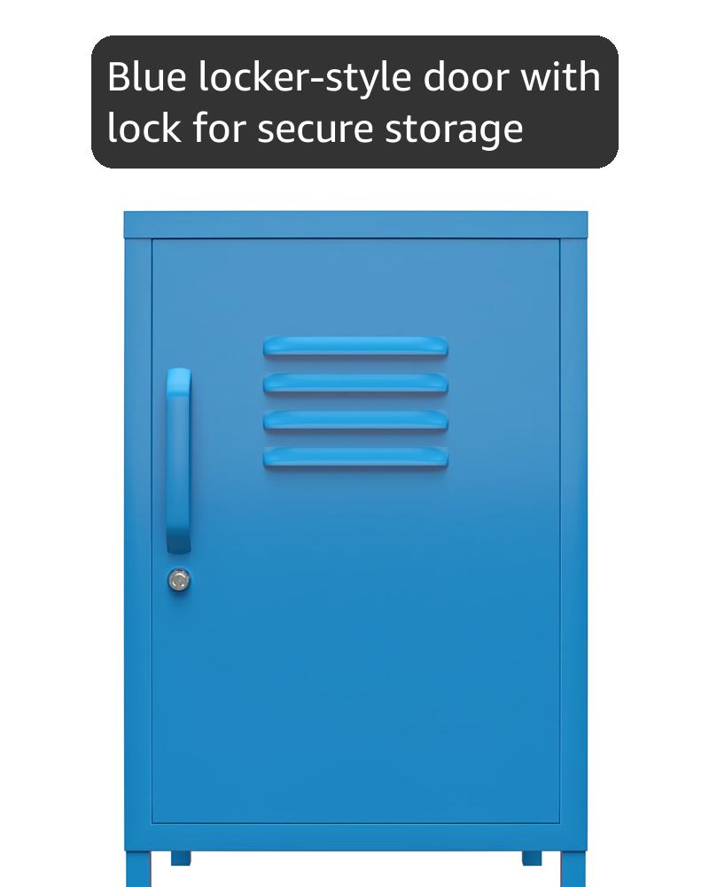 Amazon.com: Novogratz Cache Metal Locker, Blue End Table : Home