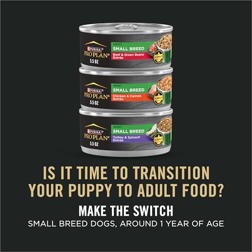 Image of Purina Pro Plan Puppy Small Breed Chicken and Brown Rice Entree Wet Dog Food for Small Dogs - (Pack of 24) 5.5 oz. Cans
