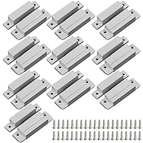 GUUZI 10 Ensembles NC Normalement Fermé Montage en Surface Filaire Capteur de Contact de Porte...