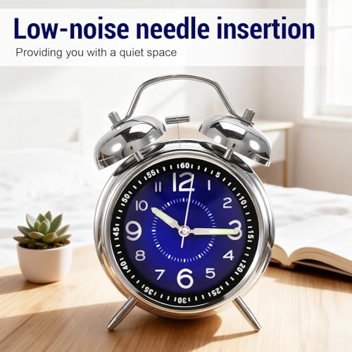 Reloj despertador súper fuerte de 4 pulgadas para el dormitorio de jóvenes y adultos 5