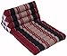 Produktbild GURU SHOP Thaikissen, Dreieckskissen, Kapok, Tagesbett mit 1 Auflage - Rot/schwarz, 30x50x75 cm, Asiatisches Sitzkissen, Liegematte, Thaimatte