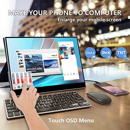 Magedok 17.3 Inch 4K Touchscreen Portable Monitor, Uhd 100% Adobe Mobile Monitor Hdr Ips Eye Care Game Display Usb C Mini Hdmi For Xbox,Ps4/5,Switch,Laptop,Mac, Vesa & Magnetic Leather Case #TOP3