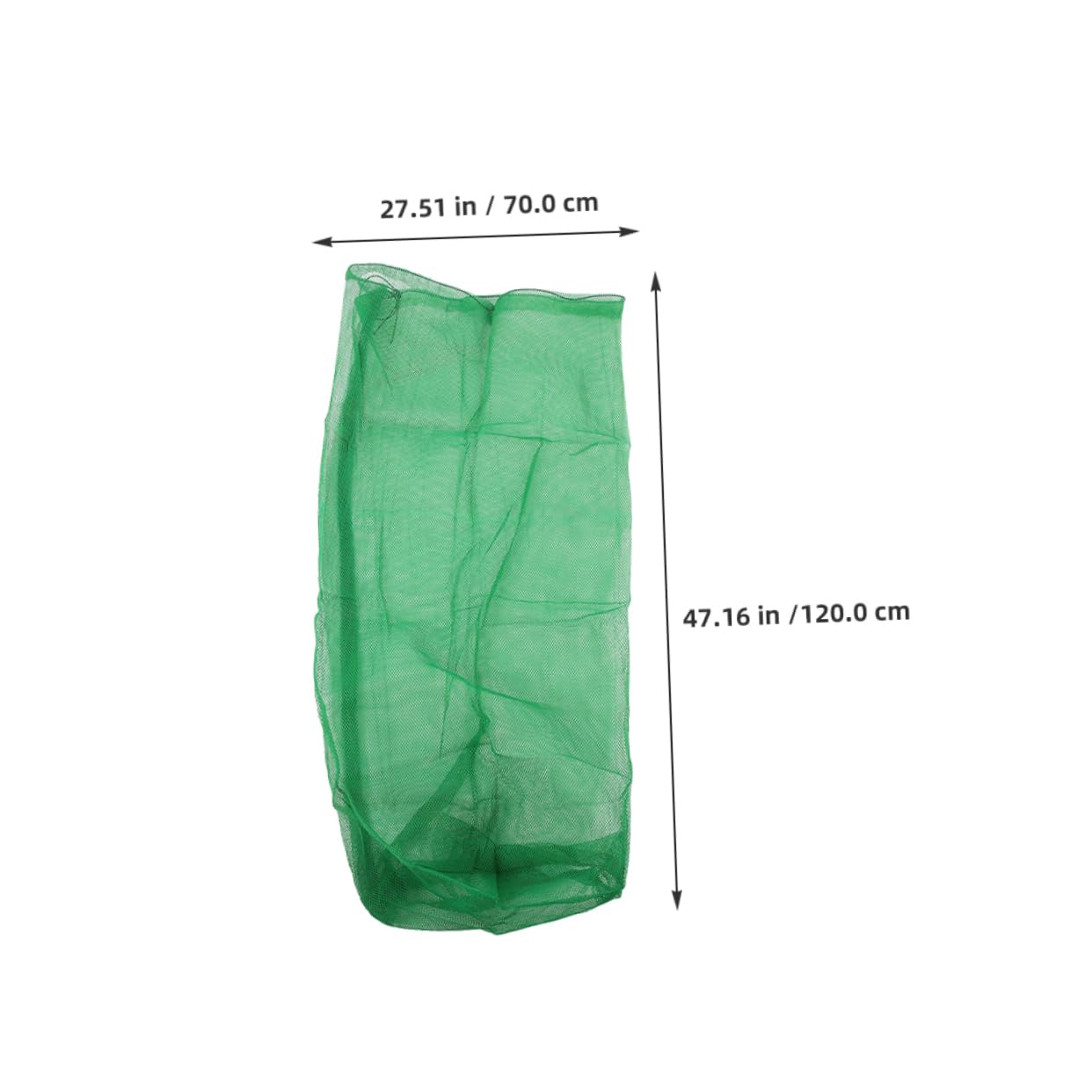 BESPORTBLE 2pcs Portable Fishing Bag Nylon Fish Net Basket with Fine Mesh Design for Catch Storage for Outdoor Fishing Trips and Excursions Green