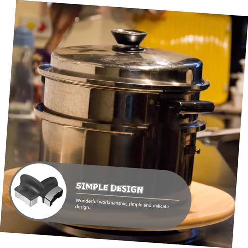 Repuesto de Manijas Laterales para Olla a Presión 2 Piezas de Baquelita y Acero Inoxidable | Acabado Negro, Compatible con Olla de Leche y Olla de Caldo, Fácil Instalación, Bordes Suaves sin Rebabas, Base de Acero 201 miniatura 4