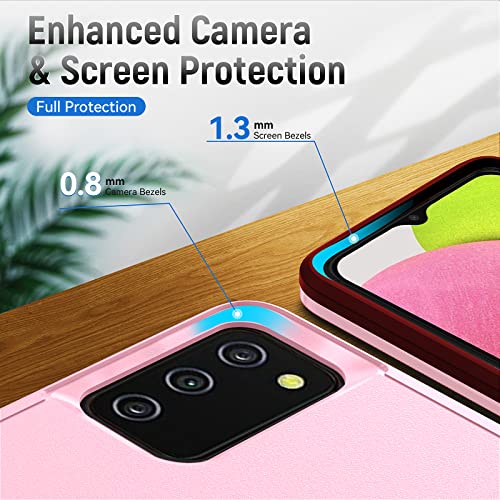 Image of for Samsung Galaxy A03S Case with HD Screen Protector, Pink