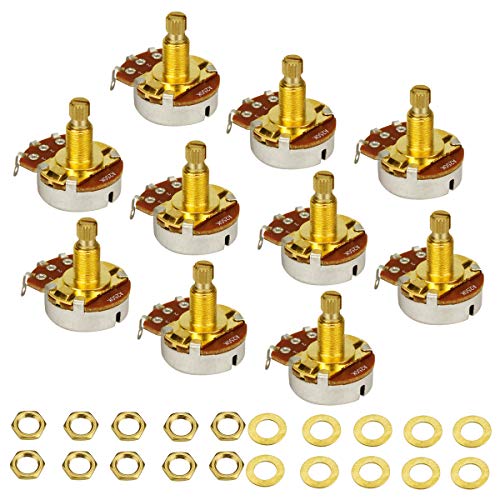 IKN 10pcs Guitare Full Size Pots A250K Short L18mm Shaft Audio Volume Taper Potentiomètres pour guitare électrique Bass… - Les Beatles, Paul McCartney, John Lennon, RIngo Starr, George Harrison IKN 10pcs Guitare Full Size Pots A250K Short L18mm Shaft Audio Volume Taper Potentiomètres pour guitare électrique Bass…
