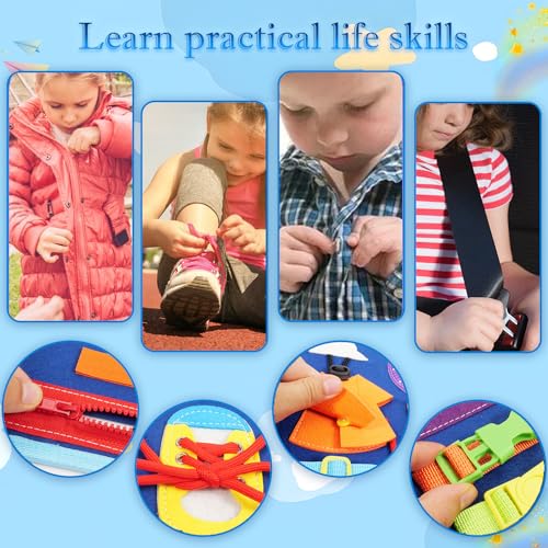 Image of Montessori Busy Board Sensory Toddler Activity Book (Planet) | Toddla Learning Quiet Book for Boys & Girls Ages 1-3, Ideal Birthday & Christmas Gift for 1+ Year Old