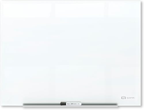Miniatura 10 de Quartet - Pizarra blanca de vidrio magnética de borrado en seco, pizarra de 72 x 48 pulgadas para pared, sin marco, InvisaMount, blanca (Q25F03IMW)