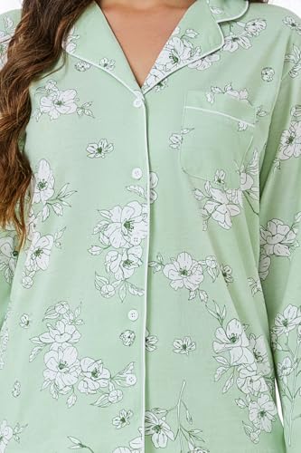 Image of LUBOT 100% Cotton Pajamas for Women Pajama Set 2 Piece PJ Sleepwear Set Soft Ladies Button Knit Long Sleeve Loungewear XS-XXL