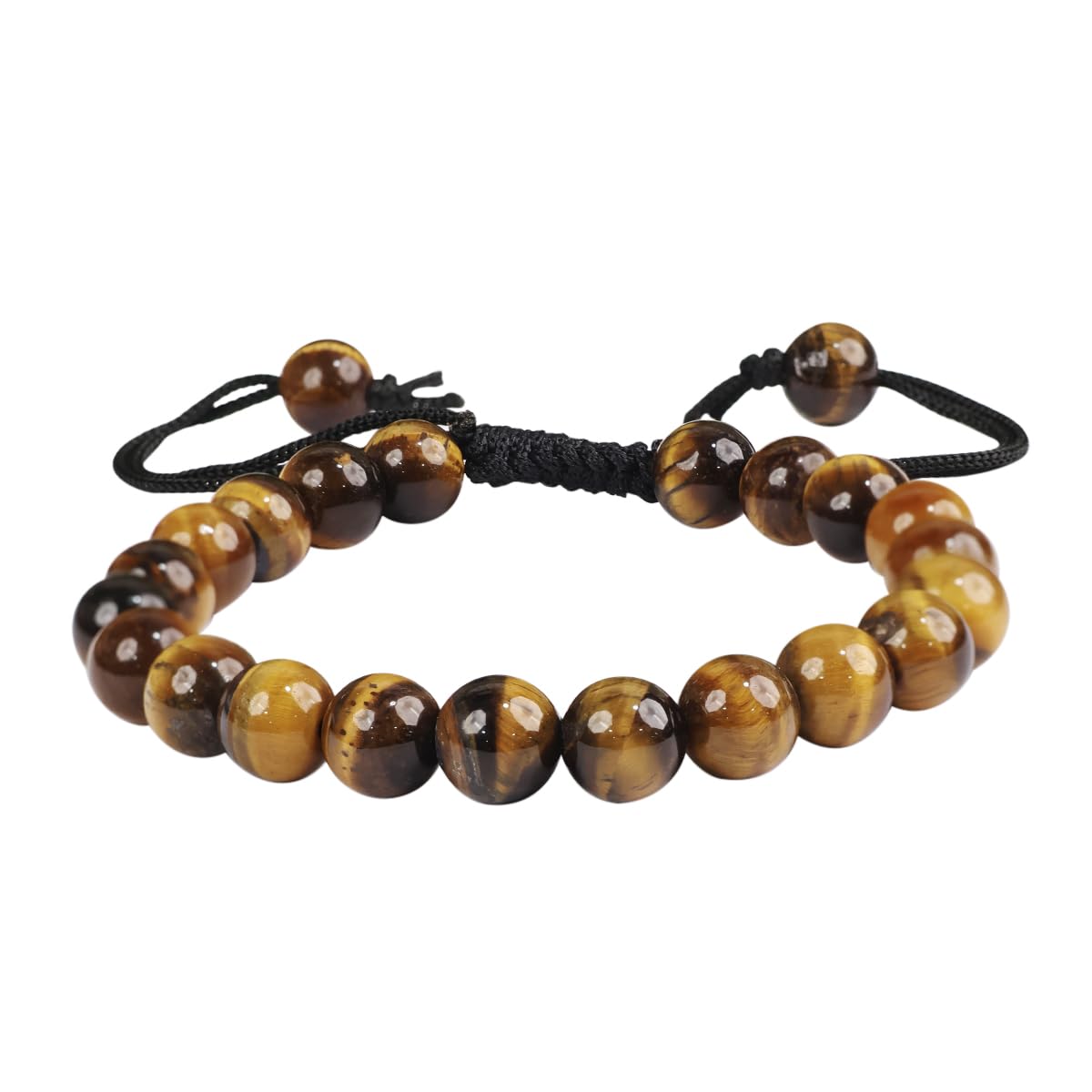 9Dzine Tiger Eye Bracelet for Men (8mm) | 23 Beads Adjustable Crystal Bracelet for Women | Natural Reiki Feng-Shui Healing Stone Bracelet for Unisex Adult | Tiger Eye Bracelet for Courage & Strength (B0CMQVVVTZ) Amazon Price History, Amazon Price Tracker