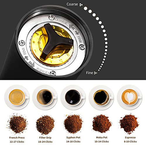 Morefree M6 Manuelle Kaffeemühle mit einstellbaren Grobheitseinstellungen, Handkaffeemühle mit SUS 420 konischer… – Bild 6