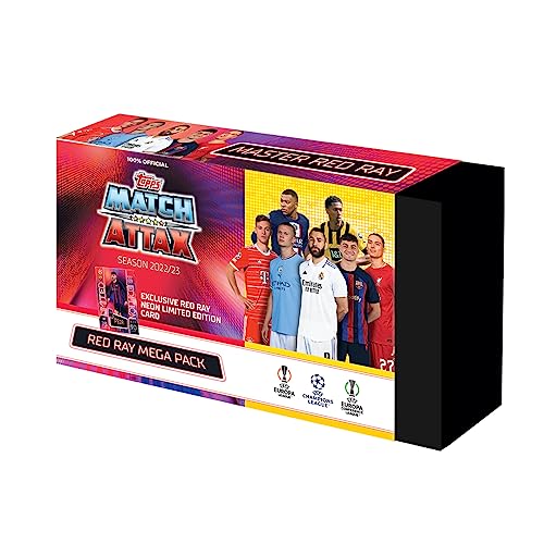 Image of Topps Match Attax 22-23 - Red Ray Mega Pack with Exclusive Neon Pedri Card
