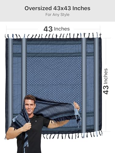 Image of FREE SOLDIER Scarf Military Shemagh Tactical Desert Keffiyeh Head Neck Scarf Arab Wrap with Tassel for Men Women
